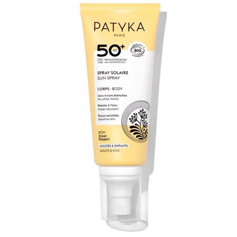 tubetto di Patyka Spray Solare per Corpo Protezione Alta SPF50+ 100ml tubetto di Patyka Spray Solare per Corpo Protezione Alta SPF50+ 100ml