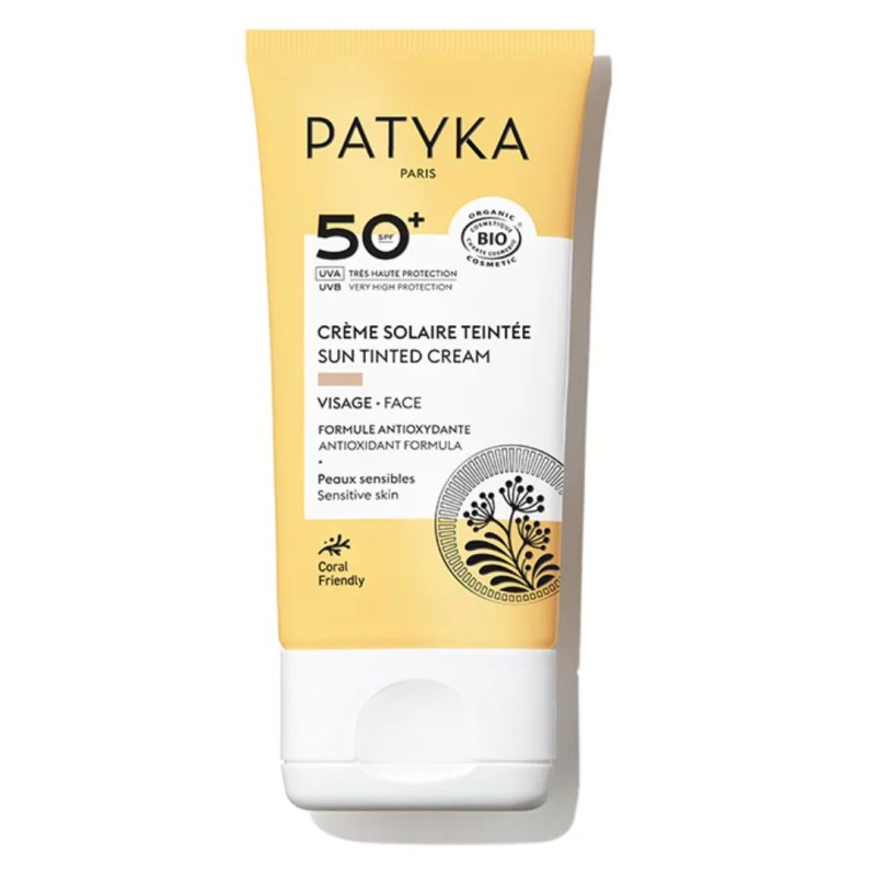 flacone di Patyka Crema Solare Viso Colorata Alta Protezione SPF50+ Colore Nude 40ml flacone di Patyka Crema Solare Viso Colorata Alta Protezione SPF50+ Colore Nude 40ml