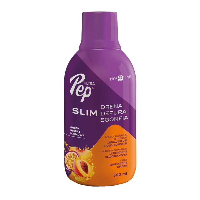 Ultra Pep Slim Integratore per Drenaggio e Depurazione Pesca e Maracuja 500ml