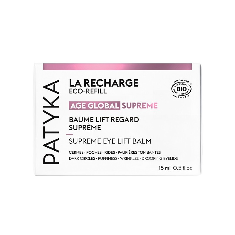Vasetto ricarica Patyka Balsamo Contorno Occhi Liftante per Rughe, Borse e Occhiaie 15ml