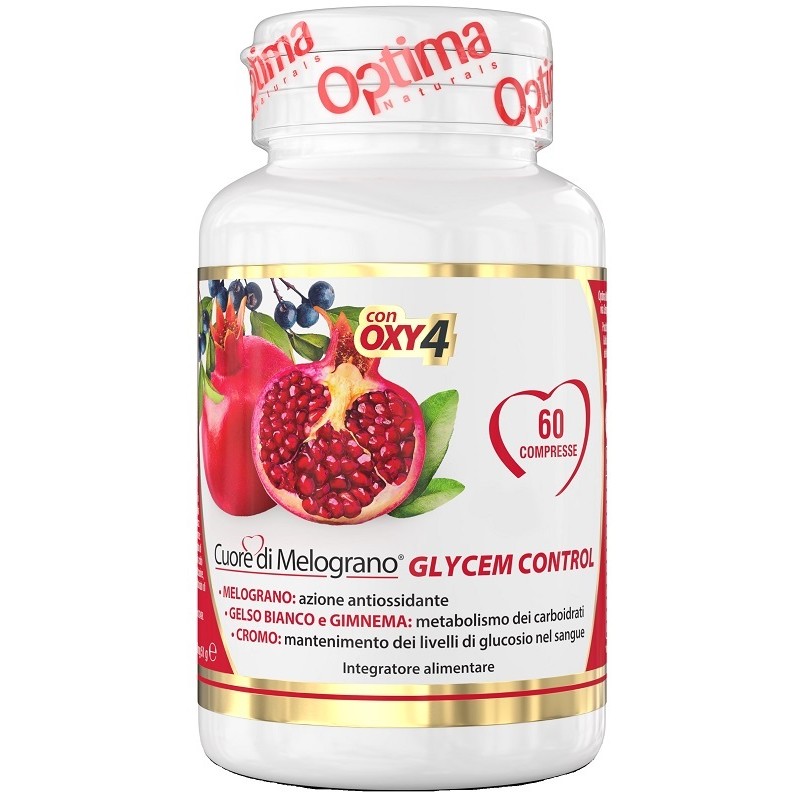 Cuore di Melograno Glycem integratore per metabolismo glucidico e glicemia 60 compresse Cuore di Melograno Glycem integratore per metabolismo glucidico e glicemia 60 compresse