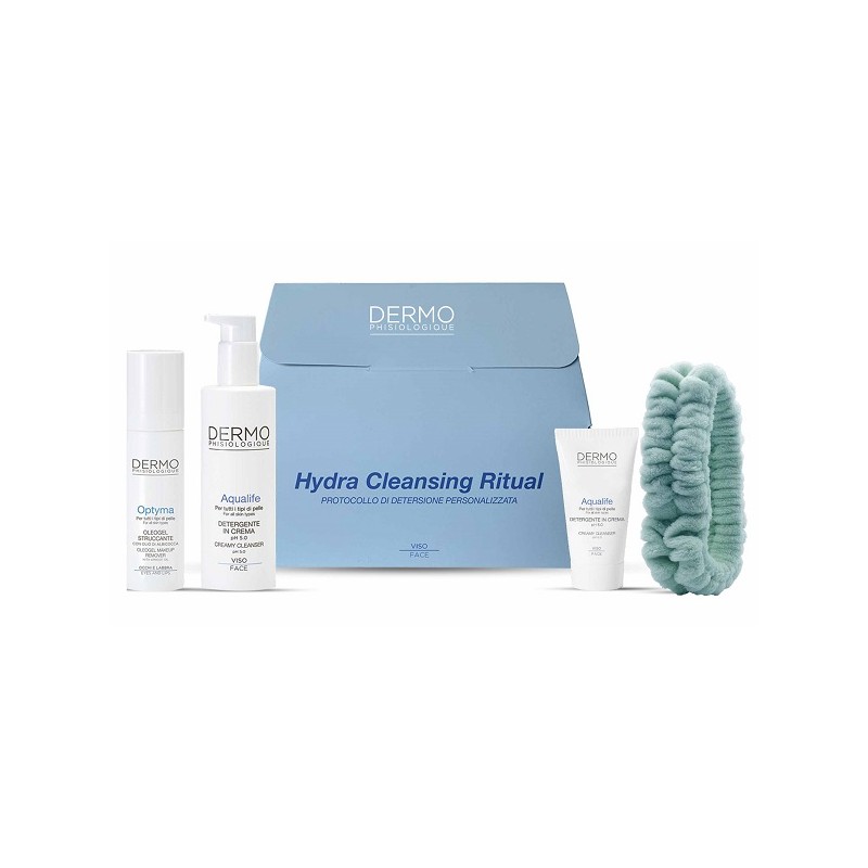 Hydra Cleansing Ritual protocollo detersione viso per pelle sensibile kit Oleogel 50ml + Detergente Crema 200ml + 50ml