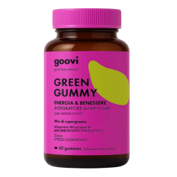 barattolo di Goovi Green Gummy Integratore Energia e Benessere 60 Caramelle Gommose Mela e Lime barattolo di Goovi Green Gummy Integratore Energia e Benessere 60 Caramelle Gommose Mela e Lime