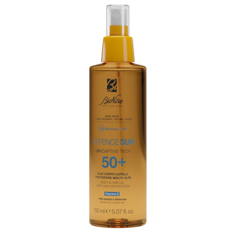 flacone Bionike Defence Sun Olio Spray Protettivo SPF50+ Corpo e Capelli 150ml flacone Bionike Defence Sun Olio Spray Protettivo SPF50+ Corpo e Capelli 150ml