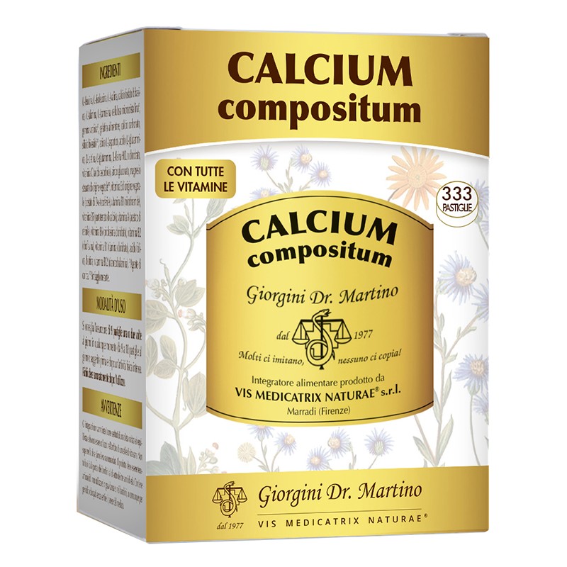 Calcium Compositum 333 Pastiglie per Salute di Ossa e Muscoli Barattolo da 333 Pastiglie