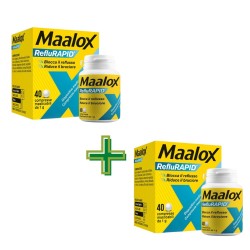 Formato di Maalox RefluRapid per Reflusso e Acidità di Stomaco 40 Compresse Masticabili - 2 Confezioni Formato di Maalox RefluRapid per Reflusso e Acidità di Stomaco 40 Compresse Masticabili - 2 Confezioni