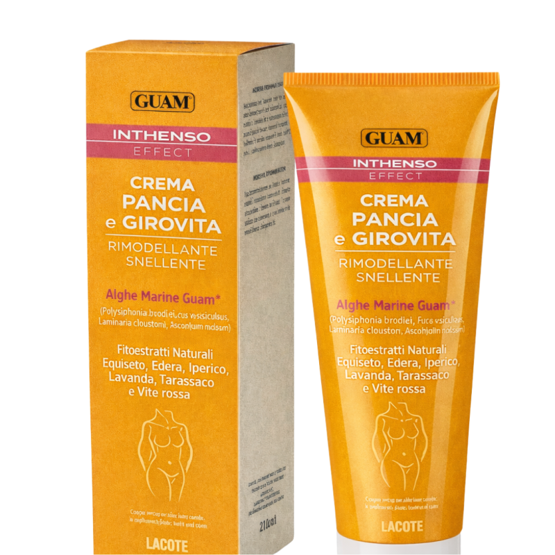confezione Guam Inthenso Effect Crema Pancia Girovita Rimodellante Snellente 200ml