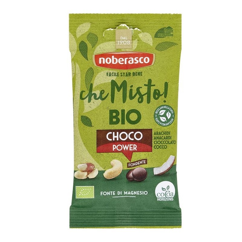 Bio Mix Choco Power Fondente snack energetico e ricco di magnesio monodose 40 g Bio Mix Choco Power Fondente snack energetico e ricco di magnesio monodose 40 g