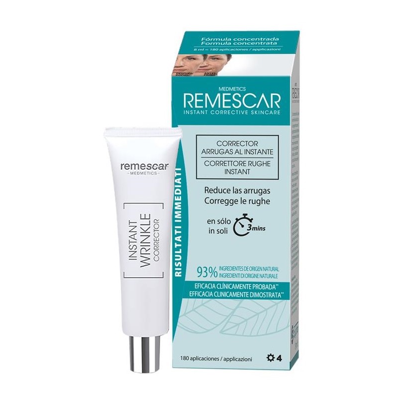 confezione di Remescar Correttore Rughe Istantaneo per Rughe e Linee Sottili 8 ml