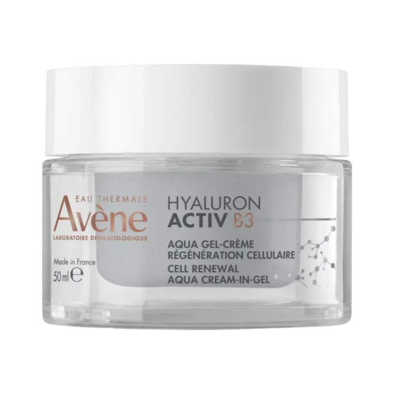vasetto Avène Activ B3 Aqua Gel Crema Rigenerazione Cellulare 3in1 Acido Ialuronico