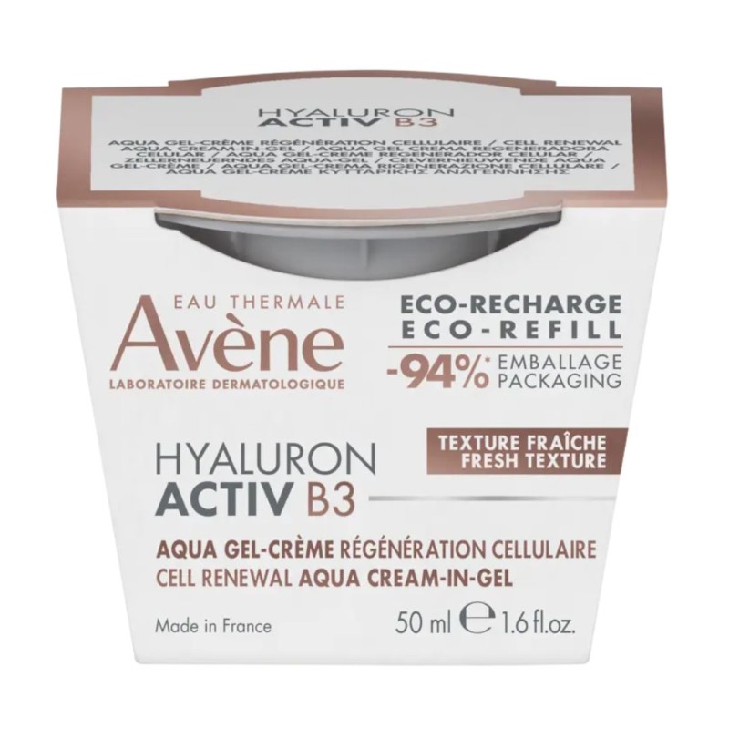 Scatola ricarica Avène Activ B3 Aqua Gel Crema Rigenerazione Cellulare 3in1 50ml