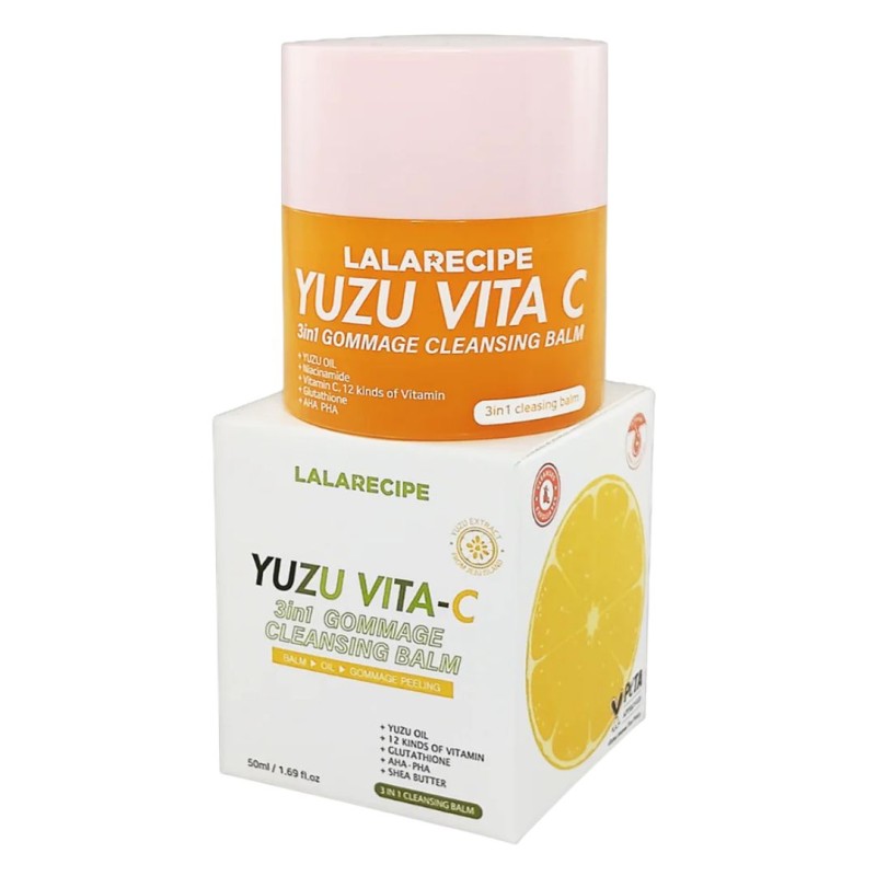 Vasetto Lalarecipe Yuzu Vita-C Gommage Cleansing Balm Cosmesi Coreana 50 ml