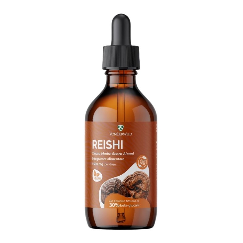 Flacone Vonderweid Reishi Ganoderma Estratto Glicerico per Difese Immunitarie e Benessere 100 ml Flacone Vonderweid Reishi Ganoderma Estratto Glicerico per Difese Immunitarie e Benessere 100 ml