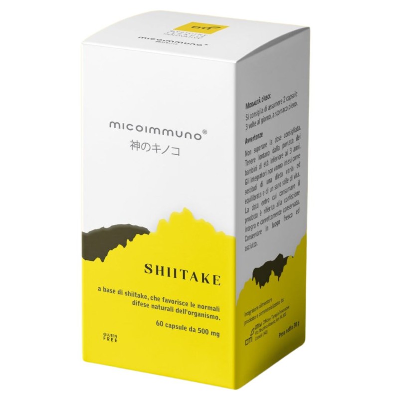 confezione di Oti Shitake Micoimmuno Integratore per Difese Immunitarie 60 Capsule