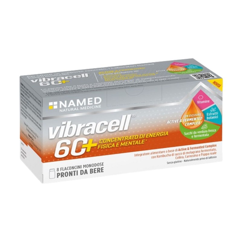 confezione di Vibracell 60+ Integratore per Energia Fisica e Mentale 8 Flaconcini Monodose confezione di Vibracell 60+ Integratore per Energia Fisica e Mentale 8 Flaconcini Monodose