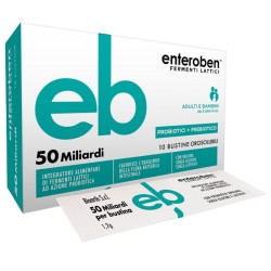 confezione di Enteroben 50 Miliardi Fermenti Lattici per Disturbi Intestinali 10 Bustine confezione di Enteroben 50 Miliardi Fermenti Lattici per Disturbi Intestinali 10 Bustine