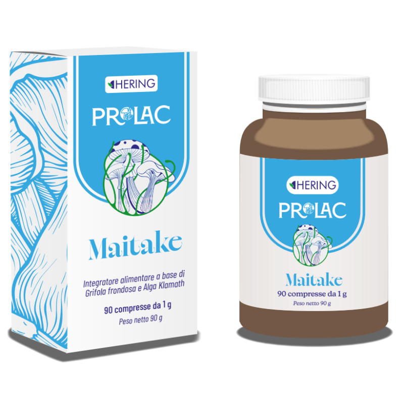confezione di Hering Prolac Maitake Integratore per Difese Immunitarie 90 Compresse