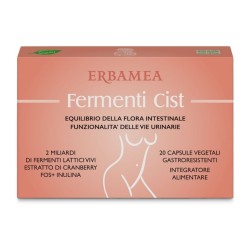 Formato di Erbamea Fermenti Cisti Integratore Alimentare di Fermenti Lattici 2 Miliardi 20 Capsule Vegetali Formato di Erbamea Fermenti Cisti Integratore Alimentare di Fermenti Lattici 2 Miliardi 20 Capsule Vegetali