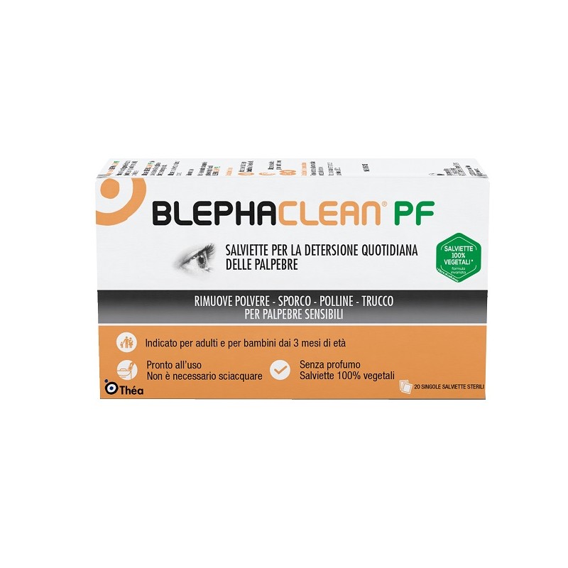 confezione di Blephaclean Pf Salviette Detersione Palpebre per Pulizia Occhi Sensibili 20 Salviette confezione di Blephaclean Pf Salviette Detersione Palpebre per Pulizia Occhi Sensibili 20 Salviette