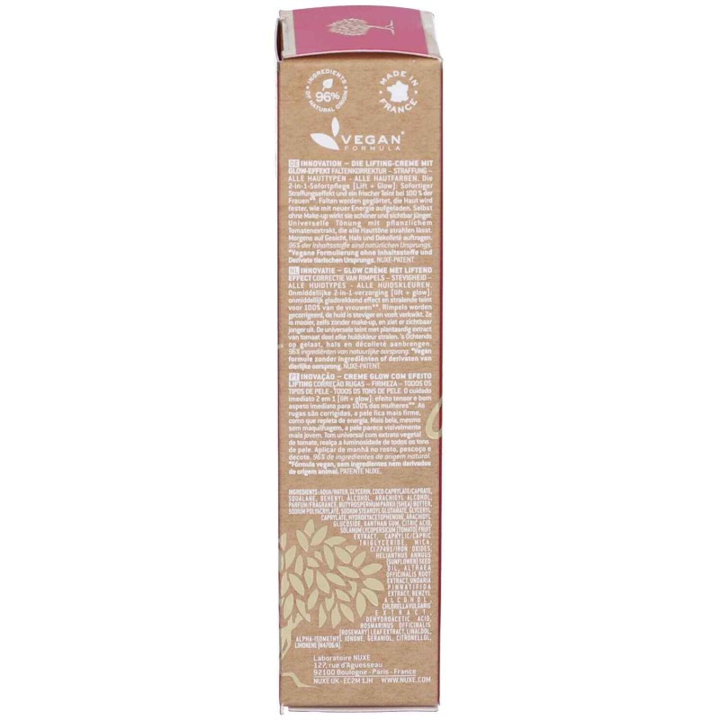 Scatola integra del prodotto Nuxe Merveillance Lift La Creme Bonne Mine Crema Illuminante Effetto Lifting 50ml