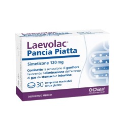 Scatola Frontale Laevolac Pancia Piatta Prodotto per Gonfiore Addominale 30 Compresse