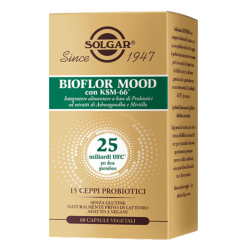 Confezione di Solgar Bioflor Mood Integratore per Intestino e Benessere Mentale 60 Capsule Confezione di Solgar Bioflor Mood Integratore per Intestino e Benessere Mentale 60 Capsule