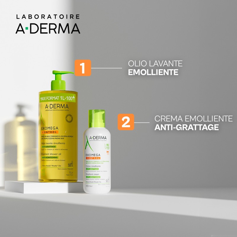 A-Derma Exomega Control Olio Lavante Emolliente Viso e Corpo 1000ml A-Derma Exomega Control Olio Lavante Emolliente Viso e Corpo 1000ml