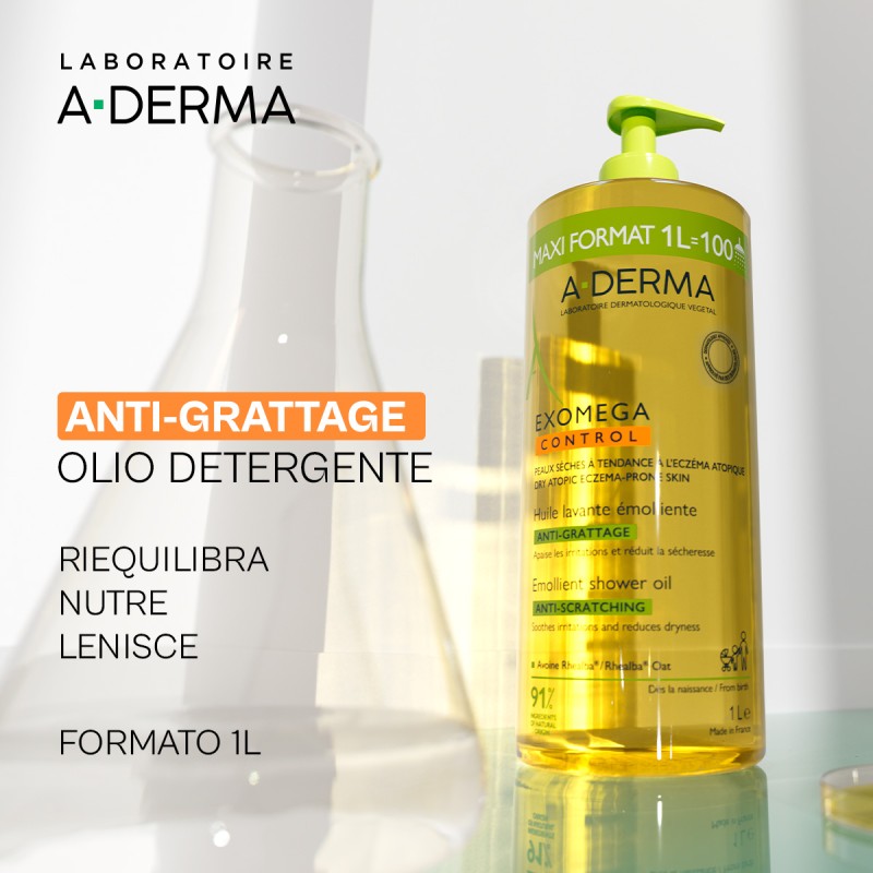 A-Derma Exomega Control Olio Lavante Emolliente Viso e Corpo 1000ml A-Derma Exomega Control Olio Lavante Emolliente Viso e Corpo 1000ml