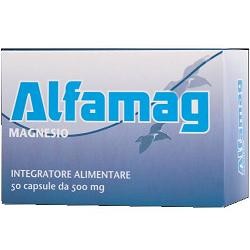 Confezione di Alfamag Integratore Alimentare Magnesio 50 Capsule Confezione di Alfamag Integratore Alimentare Magnesio 50 Capsule