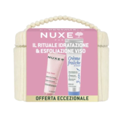 pochette con Nuxe Creme Fraiche 100 ml + Very Rose Face Gommage 75 ml pochette con Nuxe Creme Fraiche 100 ml + Very Rose Face Gommage 75 ml
