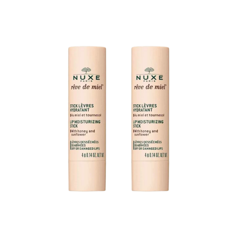 2 pezzi di Nuxe Reve de Miel Stick Levres Stick Labbra Idratante al Miele 4g 2 pezzi di Nuxe Reve de Miel Stick Levres Stick Labbra Idratante al Miele 4g