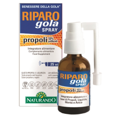 flacone di Naturando Riparo Gola Spray Integratore per La Gola 25ml flacone di Naturando Riparo Gola Spray Integratore per La Gola 25ml
