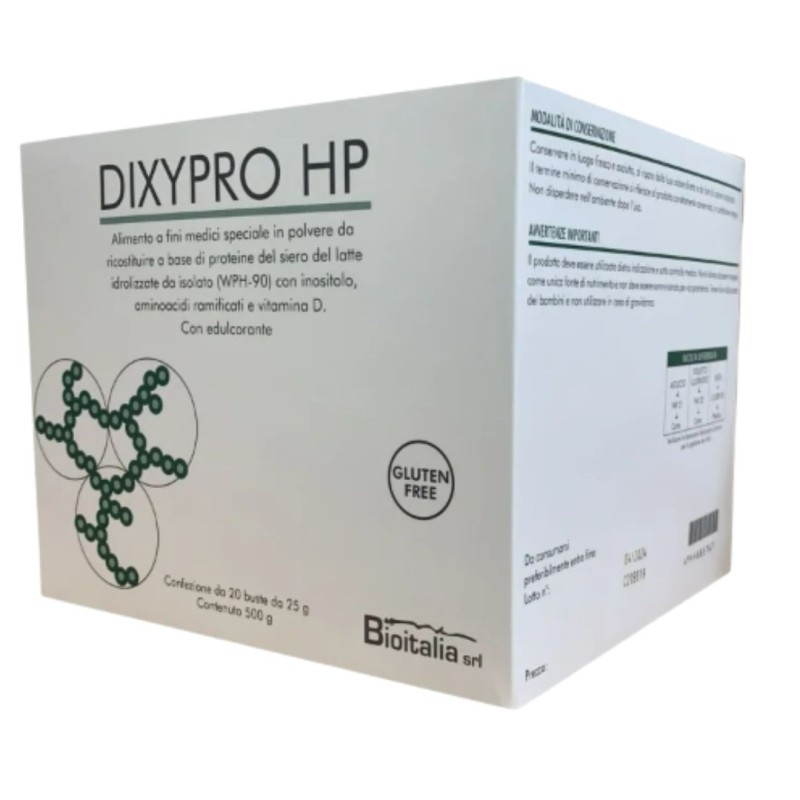 Dixypro Hp Neutro integratore proteico per massa muscolare 20 bustine da 25 g