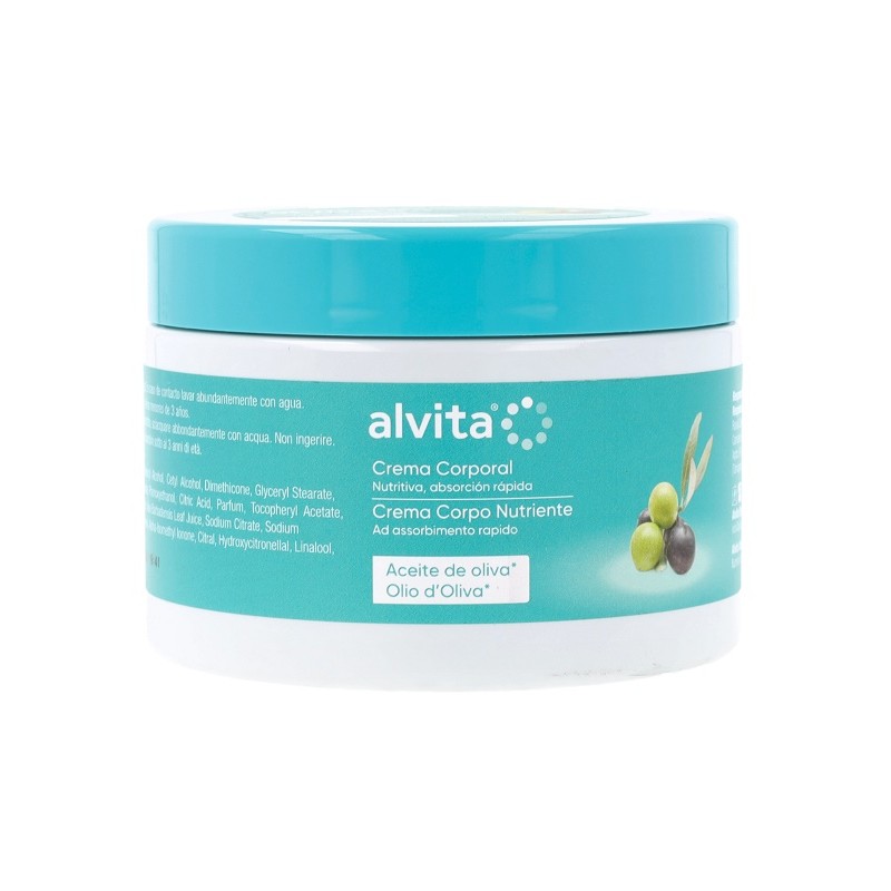 Alvita Crema Corpo Nutriente Olio d'Oliva e Burro di Karitè 300ml Alvita Crema Corpo Nutriente Olio d'Oliva e Burro di Karitè 300ml