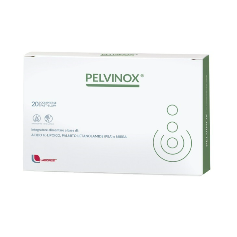 confezione di Pelvinox Integratore per Vie Urinarie 20 Compresse