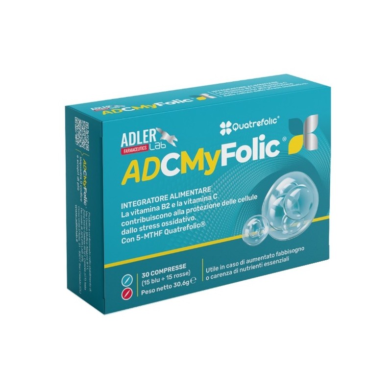 Adcmyfolic integratore bifasico per energia, immunità e benessere cellulare 30 compresse Adcmyfolic integratore bifasico per energia, immunità e benessere cellulare 30 compresse