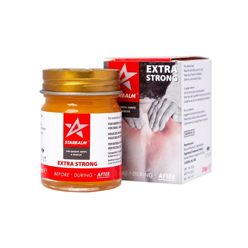 Starbalm Sports Balm Extra Strong Red per Riscaldamento Muscolare Vasetto da 25g Starbalm Sports Balm Extra Strong Red per Riscaldamento Muscolare Vasetto da 25g