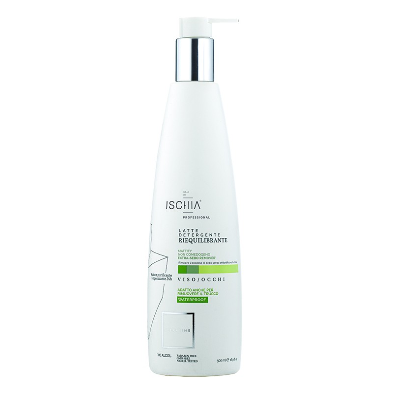 Sali di Ischia Latte detergente riequilibrante per pelli grasse e impure 500 ml Sali di Ischia Latte detergente riequilibrante per pelli grasse e impure 500 ml