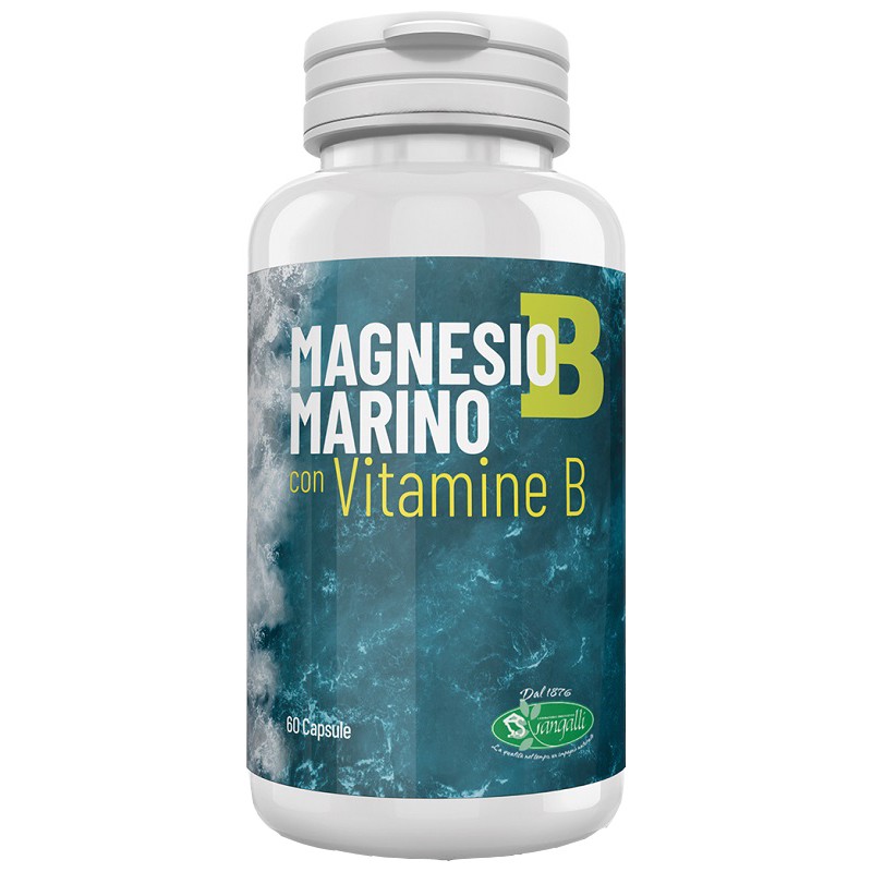 Flacone Magnesio Marino B Integratore con Vitamine B per Energia, Sistema Nervoso e Muscoli 60 Capsule Vegetali Flacone Magnesio Marino B Integratore con Vitamine B per Energia, Sistema Nervoso e Muscoli 60 Capsule Vegetali