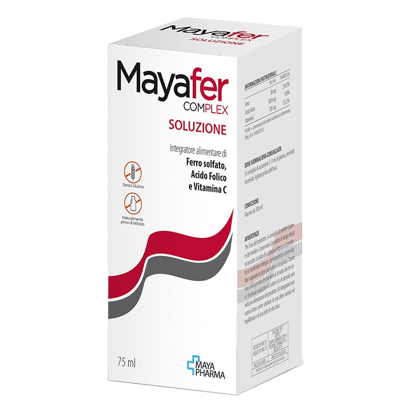 Mayafer Complex Soluzione per Carenza di Ferro e Folati 75 ml Mayafer Complex Soluzione per Carenza di Ferro e Folati 75 ml