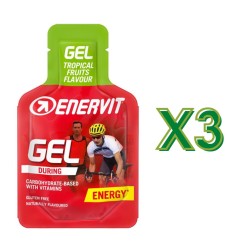Formato di Enervit Gel Energizzante ai Frutti Tropicali 3 Gel da 25 ml Formato di Enervit Gel Energizzante ai Frutti Tropicali 3 Gel da 25 ml