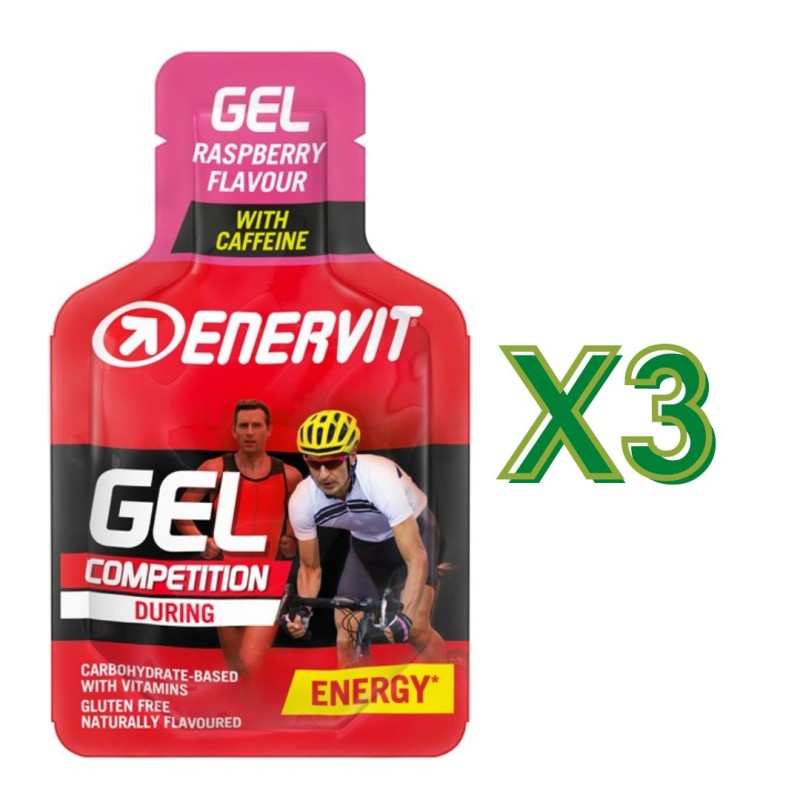 Formato di Enervit Gel Energizzante al Lampone con Caffeina 3 Bustine Gel da 25 ml Formato di Enervit Gel Energizzante al Lampone con Caffeina 3 Bustine Gel da 25 ml