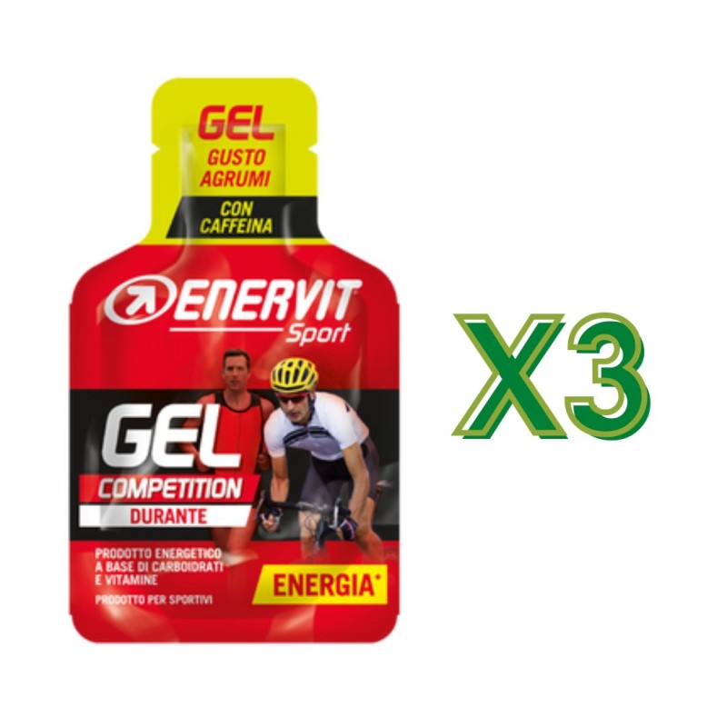 Formato di Enervit Gel Energizzante al Limone con Caffeina 3 Gel da 25 ml Formato di Enervit Gel Energizzante al Limone con Caffeina 3 Gel da 25 ml
