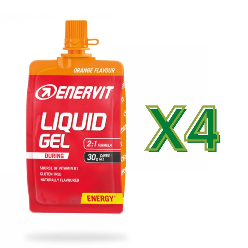 Formato di Enervit Sport Liquid Gel Orange Energia Rapida per Sportivi 4 Gel da 60ml Formato di Enervit Sport Liquid Gel Orange Energia Rapida per Sportivi 4 Gel da 60ml