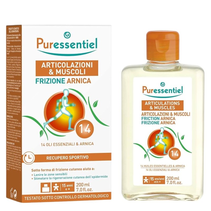 confezione di Puressentiel Frizione Articolazioni & Muscoli Arnica 200ml