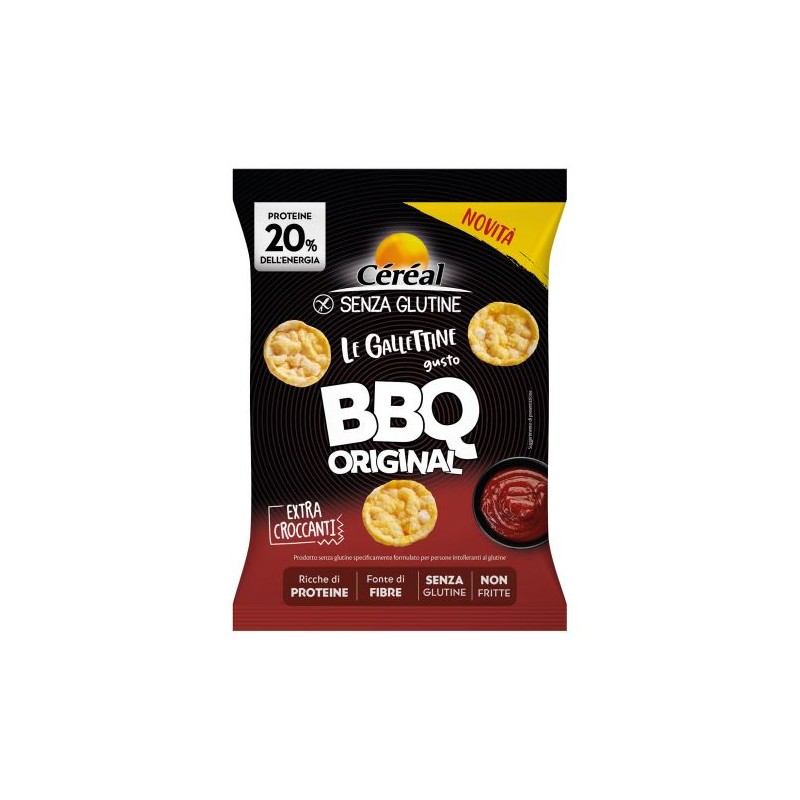 confezione di Cereal Le Gallettine Bbq Gusto Barbecue Senza Glutine 60g confezione di Cereal Le Gallettine Bbq Gusto Barbecue Senza Glutine 60g