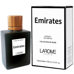 flacone di Emirates by Larome Paris Profumo Equivalente Unisex 100ml flacone di Emirates by Larome Paris Profumo Equivalente Unisex 100ml