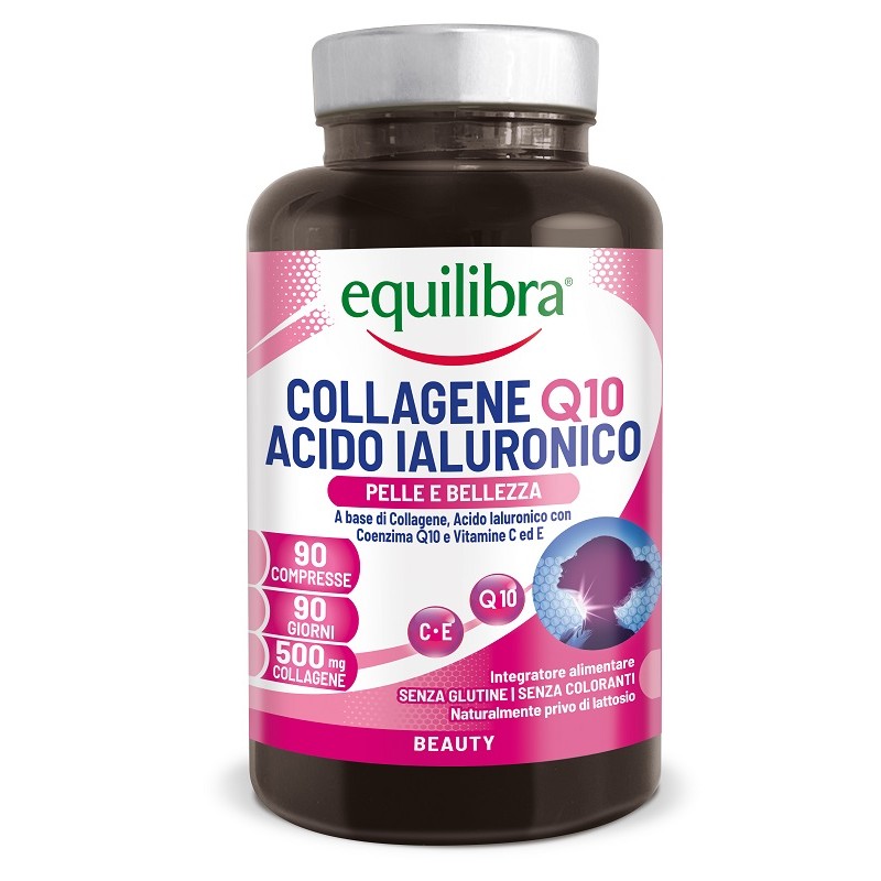 Equilibra Collagene Q10 Acido Ialuronico per Pelle Idratata ed Elastico 90 Compresse Equilibra Collagene Q10 Acido Ialuronico per Pelle Idratata ed Elastico 90 Compresse