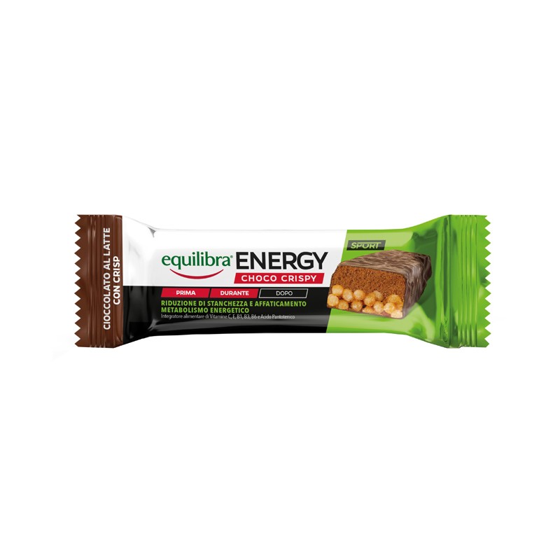 Equilibra Energy Choco Crispy barretta energetica per energia e vitalità 40g Equilibra Energy Choco Crispy barretta energetica per energia e vitalità 40g