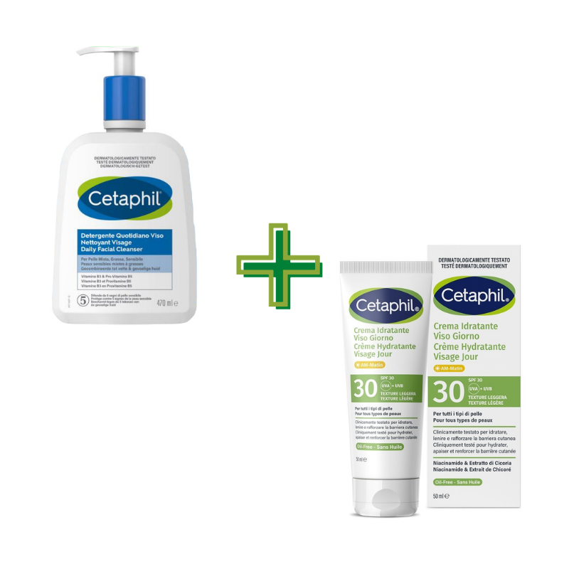 foto di Cetaphil Crema Idratante Viso SPF 30 50ml + Detergente Quotidiano viso 237ml foto di Cetaphil Crema Idratante Viso SPF 30 50ml + Detergente Quotidiano viso 237ml
